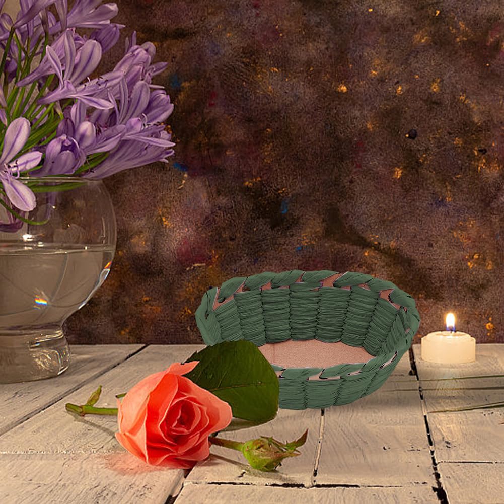 FREEBLOSS 12 Set Basket Weaving Kit 6 Colors Basket Making Kit for Beginners Creative Woven Bowl Raffia Basket Arts and Crafts Projects with Video Tutorial Easter Basket Activities for Easter Eggs FREEBLOSS