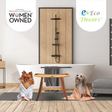 EcoDecors, 24 inch, Brown, Teak Shower Bench, Teak Bench Shower, Teak Shower Bench for Inside Shower, Teak Bathroom Bench, Teak Wood Shower Bench EcoDecors