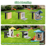 Proerr 79In Smart Bird Feeder Pole Mount Kit,Adjustable Bird House Pole for Outdoors Heavy Duty, Metal Birdhouse Stand for Outside Multiple Mounting Option(Black Finish) PROERR