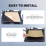 ELEGOO 235x235mm PEI Sheet Magnetic Build Plate, PEI Spring Steel Flexible Platform with Adhesive Bed for Neptune 3 Pro 3D Printer ELEGOO