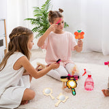 TEHAUX DIY Unfinished Wooden Mirror for Crafts to Paint Set Kids Handheld Mirror Mini Princess Hand Mirror Make Your Own Mirror Craft Handmade Painting Crafting Supplies TEHAUX