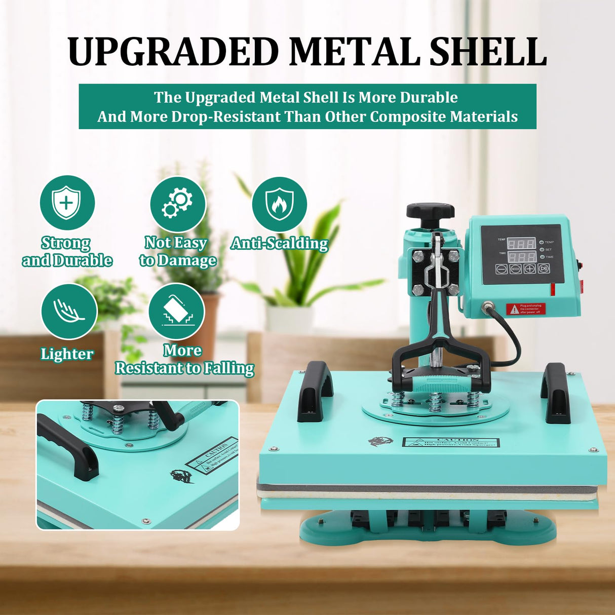 6 in 1 Heat Press Machine, 15x15 inch Sublimation Heat Press, 360° Swing Away Digital Heat Transfer Multifunction Heat Transfer Sublimation Combo for T-Shirt, Cap, Mug, Plate, Pillow, Bag GarveeHome