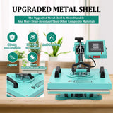 6 in 1 Heat Press Machine, 15x15 inch Sublimation Heat Press, 360° Swing Away Digital Heat Transfer Multifunction Heat Transfer Sublimation Combo for T-Shirt, Cap, Mug, Plate, Pillow, Bag GarveeHome