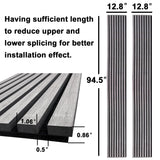 YLL YLL Wood Wall Panels Acoustic Wall Panels for Interior Wall Decoration Two 94.68" x 12.79" Wood Slat Paneling 3D soundproof wall panels Grey Oak YLL YLL