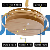 Rush Creek Creations Round 16 Fishing Rod Storage Rack - Features Traditional Handcrafted Wood Post - No Tool Assembly, Wood Grain Laminate Rush Creek Creations