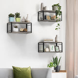 NANAGIFTREE Floating Nightstand Wall Shelf, Wood Bedside Shelf Wall Mounted Nightstand Set of 2, Floating Bedside Table for Bedroom, Living Room, Bathroom, Kitchen, Office (Light Ivory) NANAGIFTREE