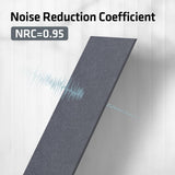 DrKlang 6 Pack Acoustic Panels, 47.2" x 11.8" Decorative Felt Wall Tiles, Wall and Ceiling Acoustical Treatment Tiles, Great to Reduce Echo and Noise for Home and Office - African Grey DrKlang