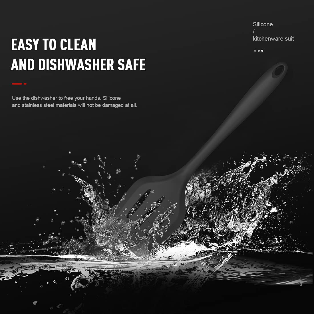 Silicone Cooking Utensils Set - 446°F Heat Resistant Kitchen Utensils,Turner Tongs,Spatula,Spoon,Brush,Whisk,Kitchen Utensil Gadgets Tools Set for Nonstick Cookware,Dishwasher Safe (BPA Free) AOTHOD