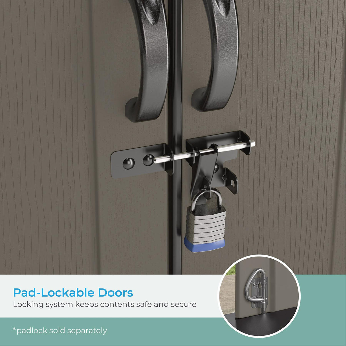 Suncast 8' x 7' Heavy-Duty Resin Tremont Storage Shed, Cream Suncast