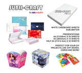 Subli-Craft Cardboard Sublimation Sheets A4 Pack 20 Units by Subli-Cloth (21cm x 29cm) Subli-Cloth