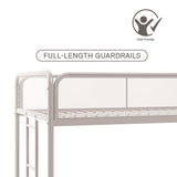 DHP Isaiah Triple Twin Metal Bunk Bed, Off White DHP