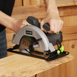 GALAX PRO 11 Amp Power Circular Saw, 6000RPM Corded Circular Saw with Adjustable Cutting Depth 2-7/16" (90°) to 1-13/16" (45°), 7-1/4 Inch Carpentry Saw Blade, Ideal for Wood, Plastic Cuts GALAX PRO