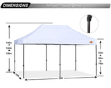 ABCCANOPY Patio Pop Up Canopy Tent 10x20 Commercial-Series(White) ABCCANOPY