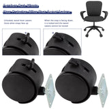 Kuqqi 4 Pack 2 Inch Plastic Casters, Furniture Casters, Nylon Furniture Wheel Replacement, Nylon Plastic Swivel Plate Casters, Replacement Cart Casters Wheels with Brakes KUQQI