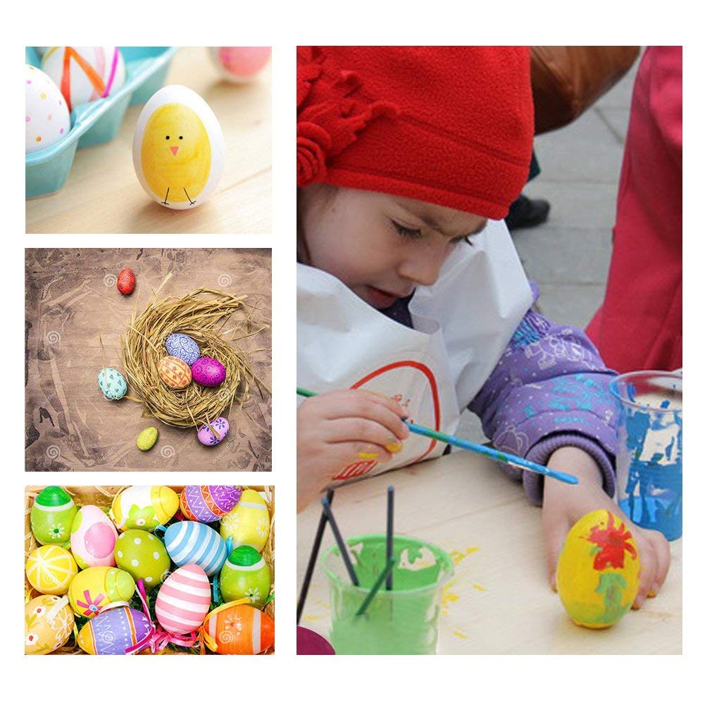 SallyFashion Wooden Fake Eggs,9 Pieces White Wooden Easter Egg Wood Eggs for Crafts Home Decor SallyFashion