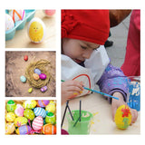 SallyFashion Wooden Fake Eggs,9 Pieces White Wooden Easter Egg Wood Eggs for Crafts Home Decor SallyFashion