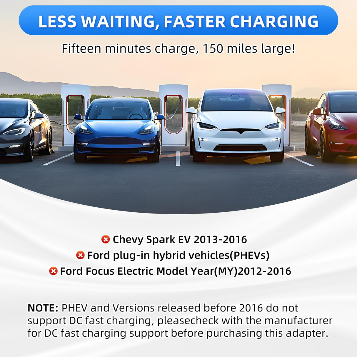 SubSun NACS to CCS Adapter,Tesla Charger Adapter for EV Charging at Tesla Supercharger Stations,Fast DC Charging Tesla to CCS Adapter for Ford,Rivian,GM,Volvo and Polestar EVs SubSun