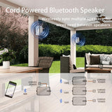 MWAU Outdoor Bluetooth Speakers 400w for Garage,Patio,Porch,Gazebo,Soffit,Entertainment Room.Wall Mount Speaker,Wireless Sync Up to 100 Speakers,IPX5 Waterproof (2 Pcs) MWAU