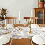 Cheesecloth Table Runner, 10FT Rustic Ivory White Table Runner 35*120inch Boho White Table Runner for Wedding Bridal Shower Baby Shower Table Centerpiece Decorations Miucat