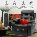 EONIX Real Zero Wall Hugger Recliners, Dual Motor Zero Clearance Power Recliners for Small Spaces, RV Recliner Chair for Living Room with Heat and Massage, SXXY003992, Black EONIX