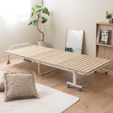 EMOOR Space-Saving Wooden Slatted Folding Bed Frame for Twin Size Futon - Sturdy Paulownia Design, No Box Spring Required EMOOR