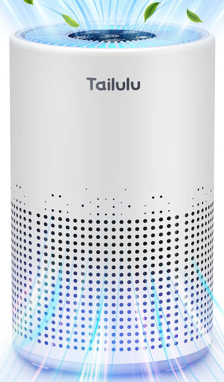 Air Purifiers for Bedroom Home Pets 800 Ft², Tailulu H13 True HEPA Air Filter Portable Air Purifier with 12dB Sleep Mode, Speed Control, Timer, Quiet Air Cleaner For Odor Dust Smoke Pollen AP050 Tailulu