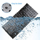 SONGZIMING Non-Slip Pebble Bathtub Mat Black 16 W x 35 L Inches (for Smooth/Non-Textured Tubs Only) Safe Shower Mat with Drain Holes, Suction Cups for Bathroom SONGZIMING