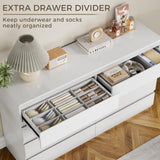 OtterOasis White Wood Dresser for Bedroom, 8 Drawer Dressers for Clothes Storage, Modern Dresser with Wide Drawers, Wide Wooden Chest Drawers for Living Room, Entryway, TV Stand(55" W x15.4 Dx32.3 H) OtterOasis