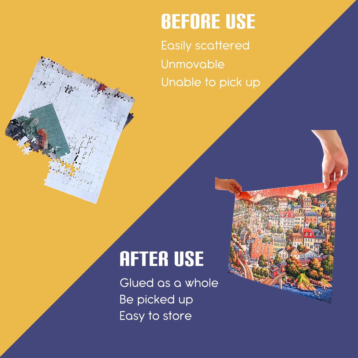 Nariolar Puzzle Glue Clear 2 * 8 Oz (2 * 240ml) with Applicator, Jigsaw Puzzle Glue for 6000/10000/12000 Pieces, Framing Puzzles, Quick Drying Nariolar