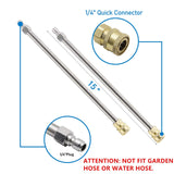 Twinkle Star 15" High Pressure Washer Surface Cleaner with 3 Wheels, Stainless Steel Housing & 1/4" Quick Connector, Power Washer Accessories; 2 Extension Wand, 2 Replacement Nozzles, 4000 PSI Twinkle Star