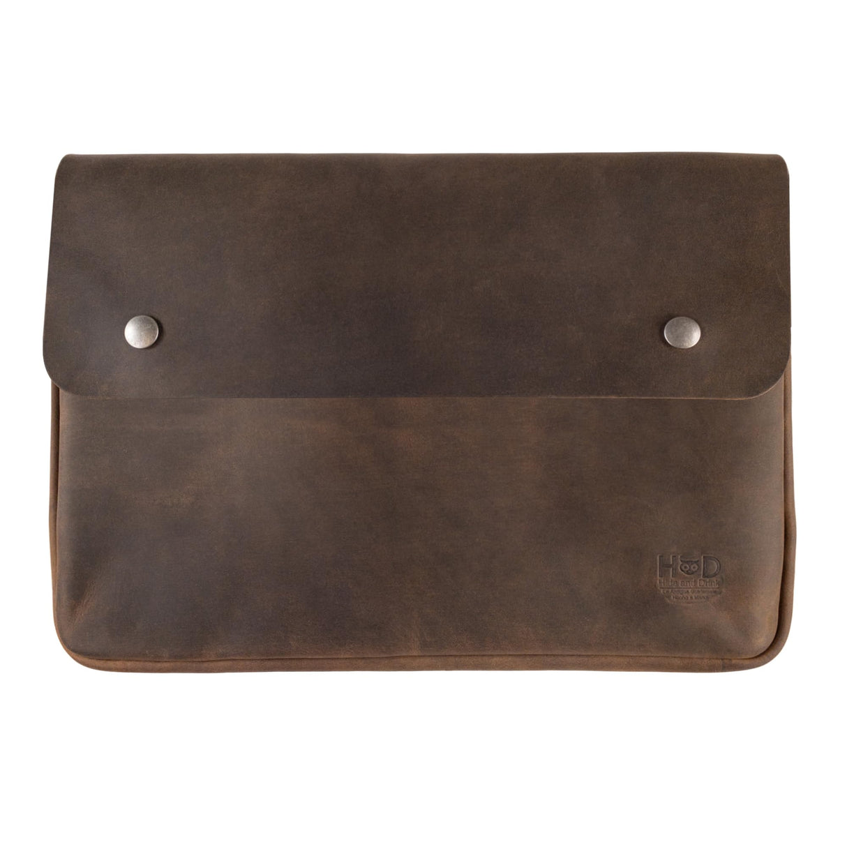 Hide & Drink, Vintage Folder Document Holder, File Case, A5 Binder, Envelope Portfolio, Full Grain Leather, Handmade, Bourbon Brown Hide & Drink