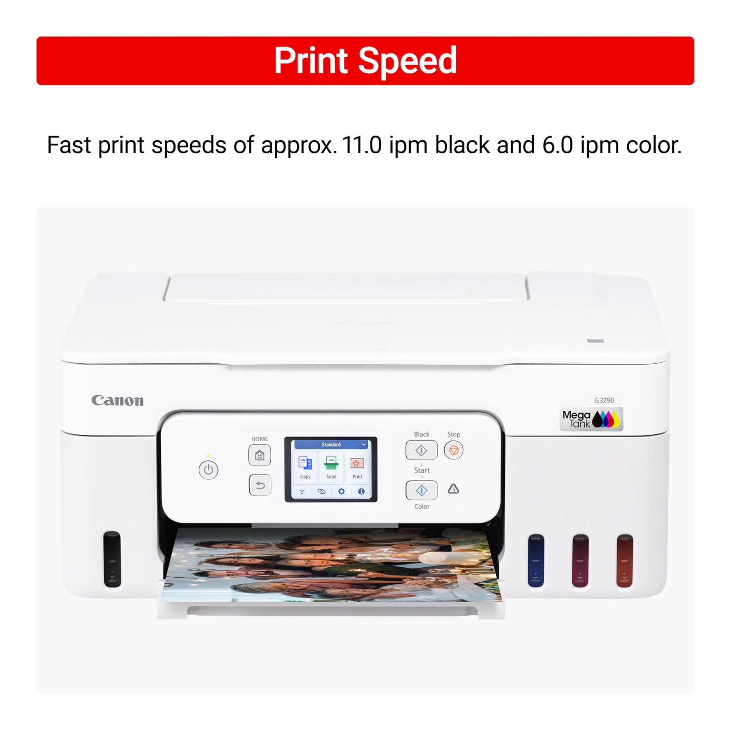 Canon Megatank G3290 All-in-One Wireless Supertank [Megatank] Printer | Print, Copy Scan | Mobile Printing |2.7" LCD Color Touchscreen | Auto Duplex