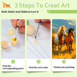 Reivworl Horse Paint by Numbers Kit for Adults, Horse Paint by Number, Painting by Number for Gifts and Home Wall Decor 16x20Inch Reivworl