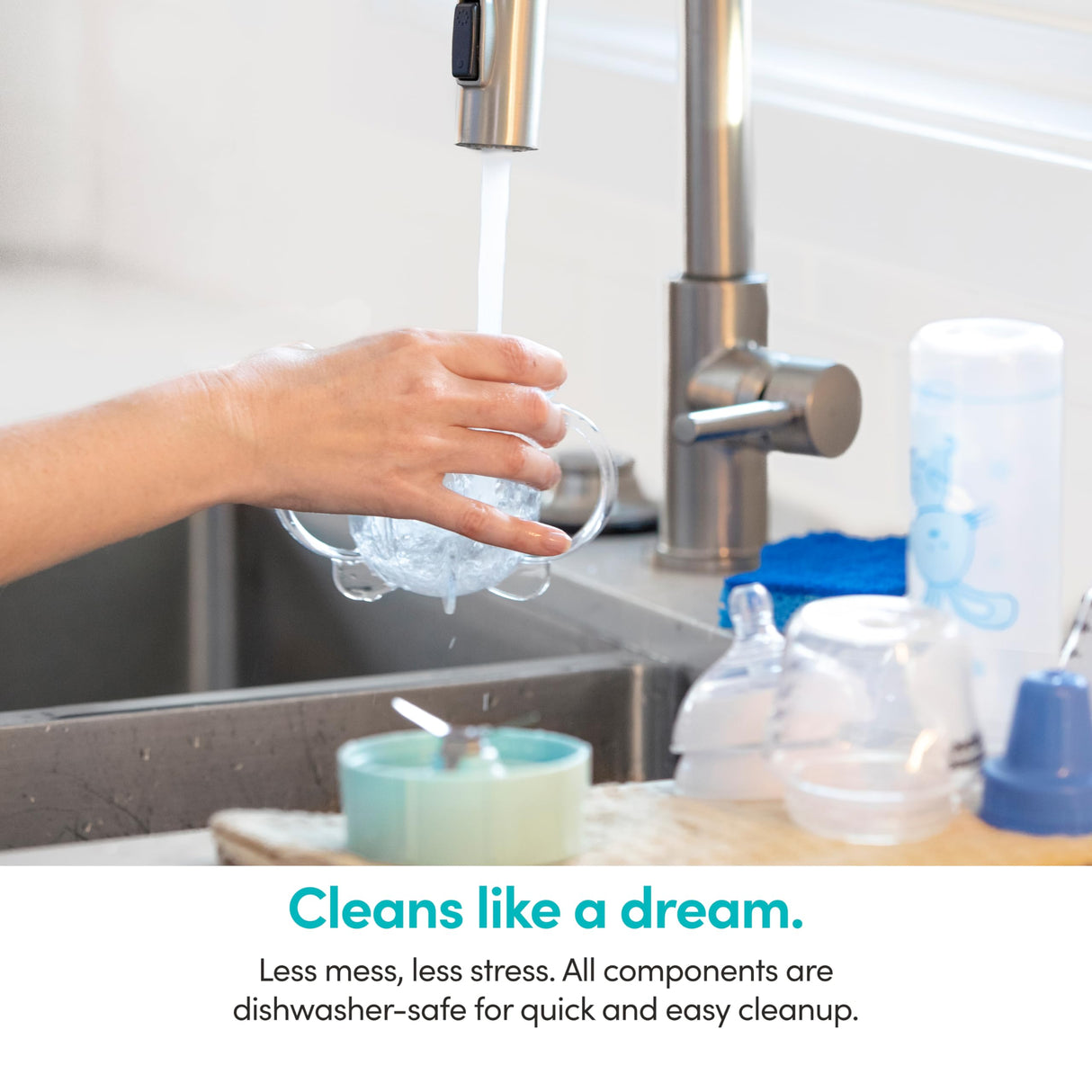 NutriBullet NBY-50100 Baby Complete Food-Making System, 32-Oz, White, Blue, Clear NutriBullet