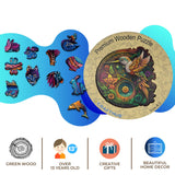 CRAFTHUB Wooden Puzzles for Adults – Nectar Quest Hummingbird Puzzle – Wooden Jigsaw Puzzles, Animal Shaped, Family Games, Adult Kids Birthday Gifts, 114 Piece, A4 Size, 7.7"x7.8" CRAFTHUB