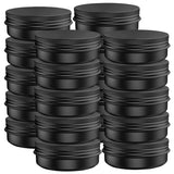 20 Pcs 2 Ounce Aluminum Tin Jars Containers Leak Proof Cosmetic Tin Jars Containers Round Screw Lids for Cosmetic, Salves, Balms, Lip Balm or Others, 60mL Black Axe Sickle