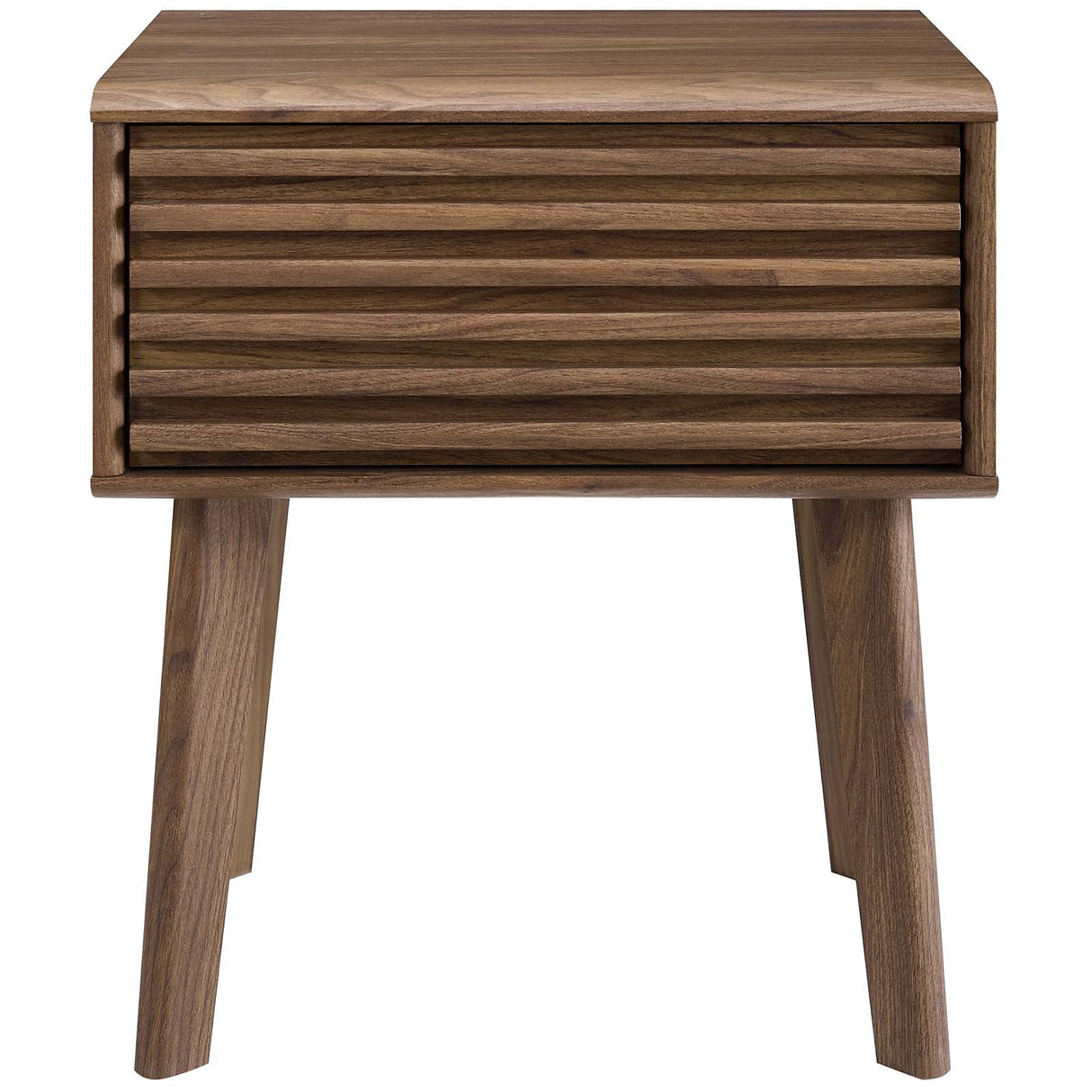 Modway Render Mid-Century Modern End Table or Nightstand in Walnut Modway