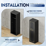 10-15 Gun Safe for Rifles and Pistols Biometric Gun Cabinet for Rifles and Shotguns Fingerprint Rifle Safes for Home Clearance Gun Safe Long Gun Locker with Removable Shelf Gun Rack Unassembled Karini