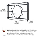 Wine Rack Wall Mounted with Wine Glass Rack Floating Bar Shelves for Liquor Bottles with LED Light Liquor Bottle Display Shelf Wall Bar Cabinet Mini Bar for Home Bar Dining Room Kitchen Living Room(Bl WXZXWXZX