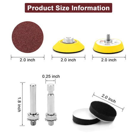 Windspeed 240+8 Pcs Sanding Discs Pad Kit, 2 Inch Die Grinder Sanding Disc Sander Attachment for Drill Sanding Attachment Rotary Sander Pads Include 60-3000 Grit Windspeed