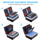 ENGPOW 5200°F Fireproof Document Bag with Lock,Upgraded Heat Insulated Fireproof＆Waterproof Box 8 Layers File Organizer,Portable Home Travel Safe Storage for Important Documents,Passports,Laptop ENGPOW