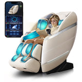 RelaxRelife 4D Full Body Massage Chair with Flexible 166° Track, Reading Light, 18 Massage Modes, 11 Techniques, 36 Airbags, Zero Gravity Recliner with Yoga Stretch and Foot Massage Beige RelaxRelife