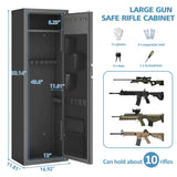 Dawmilon 10-12 Gun Safe - Gun Cabinets for Rifles and Shotguns, Large Rifle Safe for Home - Quick Access Gun Safe with Adjustable Shelves Dawmilon