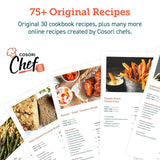 COSORI Smart 12-in-1 Air Fryer Toaster Oven Combo, Airfryer Convection Oven Countertop, Bake, Roast, Reheat, Broiler, Dehydrate, 75 Recipes & 3 Accessories, 26QT, Silver-Stainless Steel COSORI