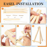 4 Pack Paint by Numbers Kit for Adults with Frame Cat, Framed Paint by Number for Adults Beginner with Wooden Easel, Green Plant DIY Painting by Numbers Canvas Framed for Home Decor 8 x 12 Inch Okarina