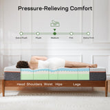 Marsail 10 Inch Twin Size Mattress, Cooling Gel Memory Foam, Fiberglass Free Breathable Cooling Bed Twin Mattress, Medium-Firm in A Box Marsail