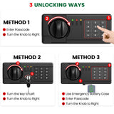 8.1 Cuft Large Home Safe Fireproof Waterproof, Home Safe Box With Fireproof Waterproof Bag, Combination Lock and Inner Cabinet, Anti-Theft Alert, Mute Mode, Document Safes For Home Business Office GHJGAGE