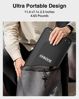 SOOWAY Car Gun Safe, Small Biometric Gun Safe for Handgun, Fingerprint Handgun Safe with 3 Ways Quick Access Pistol Safe for Travel, Nightstand Bedside SOOWAY