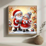 Christmas Grandparent Diamond Art Kits for Adults, 5D Diamond Painting Kits for Adults Beginners, DIY Full Round Drill Diamond Dot Painting Gem Art Kits for Adult, Home Wall Decor 13.8x13.8 Inch VCLKDIY