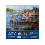 SUNSOUT INC - Dockside Quilts - 500 pc Large Pieces Jigsaw Puzzle by Artist: Nicky Boehme - Finished Size 19.25" x 26.625" - MPN# 19271 SunsOut